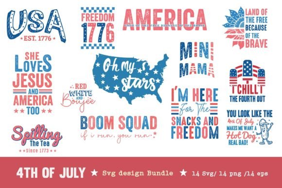 4th of July SVG Design Bundle