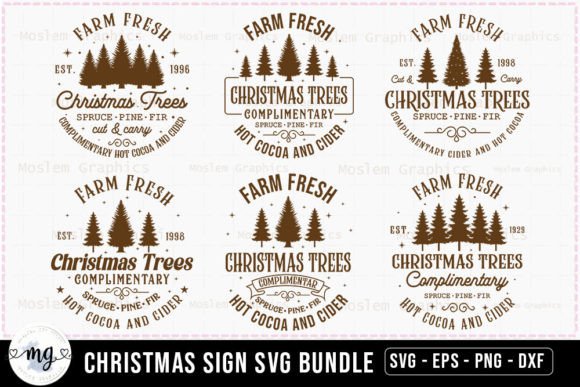 Christmas Trees Ornaments SVG Bundle