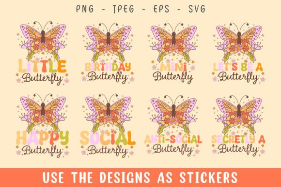 Floral Butterfly Retro Svg Design Bundle