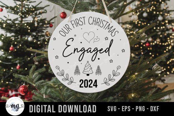 Our First Christmas Engaged 2024 SVG