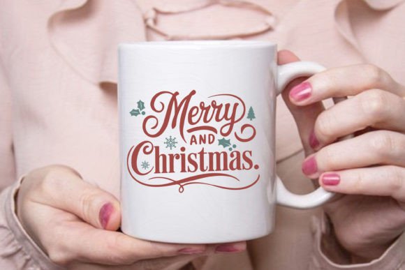 Vintage Christmas Sign SVG Design Merry