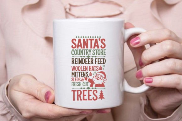 Vintage Christmas Sign SVG Santa’s
