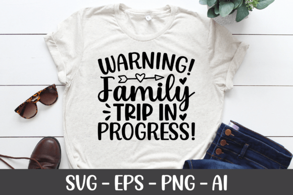 Warning Family Trip in Progress SVG